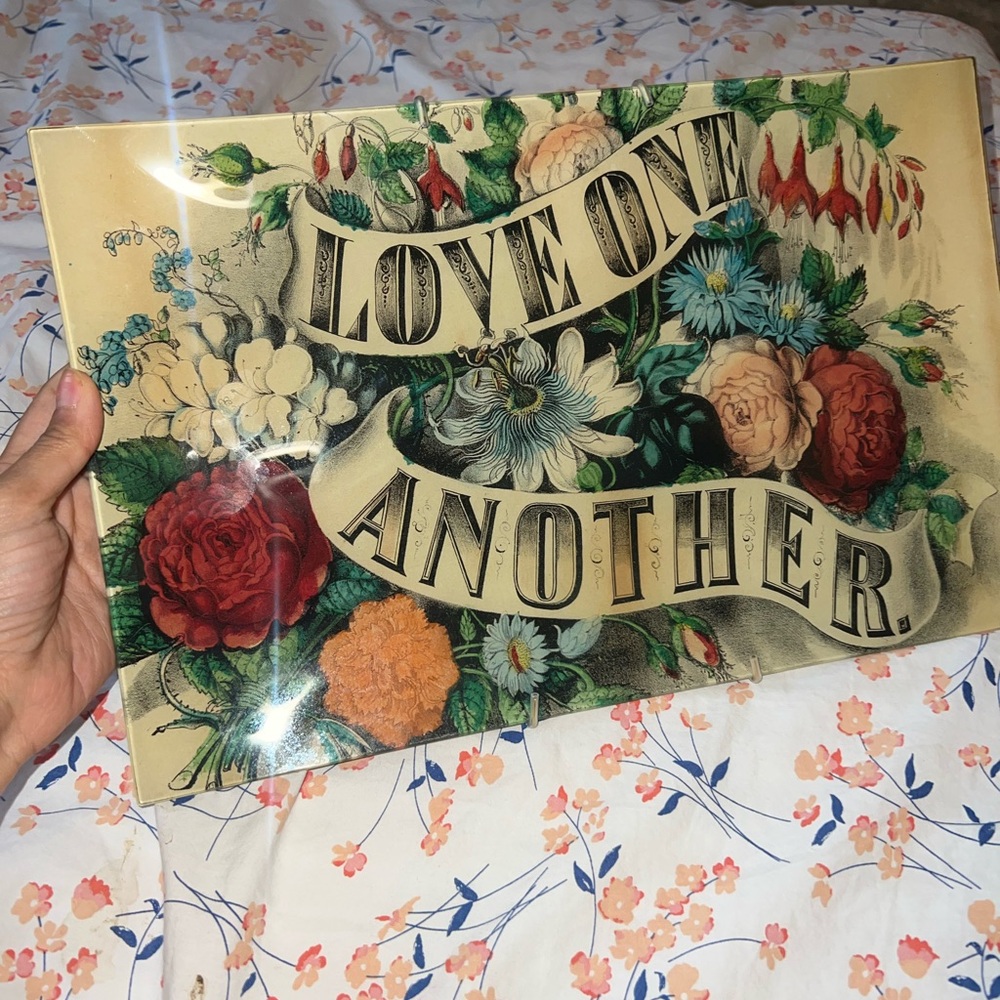 Floral Art Print with Inspirational Message